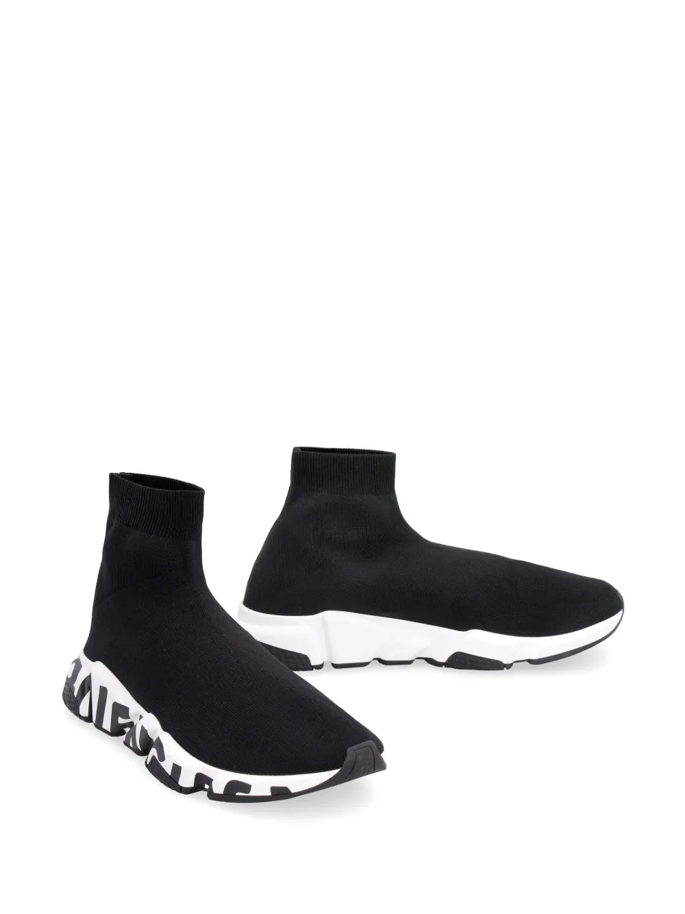 Balenciag_aa Speed trainer graffiti black white