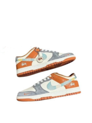 NIK_E SB DUNK STUSSY GREY ORANGE FIX - 2