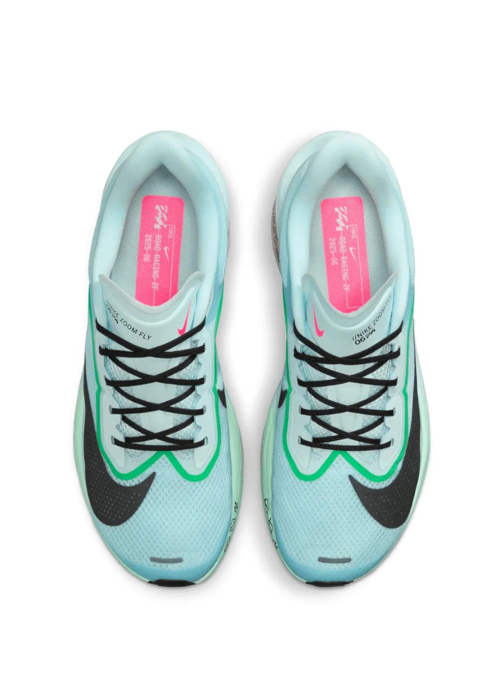 Nik ee zoom Fly 6 Glacier Ice Hyper Pink Green - 3