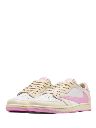 Nikke Travis Scott X Air Jordan 1 Low OG Shy Pink Semi Ua Fix