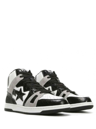 A Bathing Ape Bape Sta 93 Hi Black Light Grey Men s