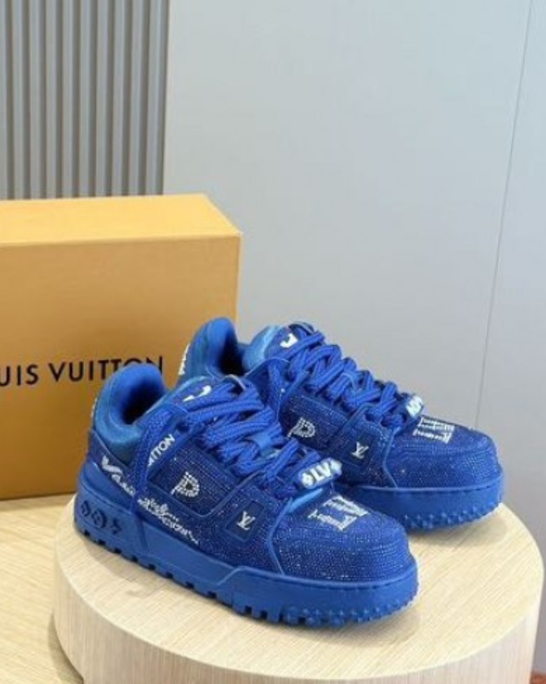 LOUIS VUITTON TRAINER BLUE DIAMOND MAXI
