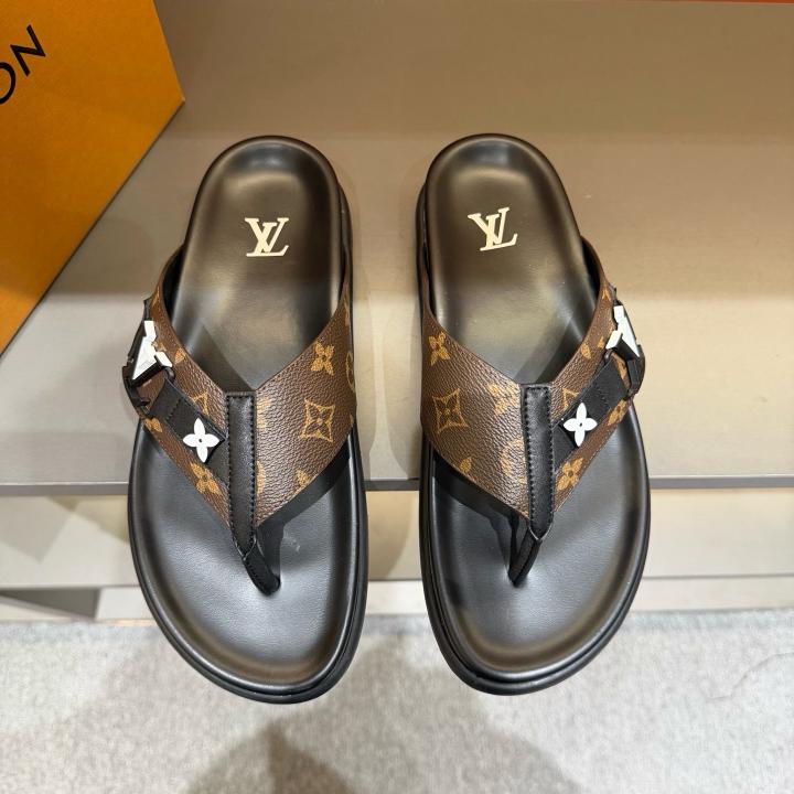 LOUI.S VUITTON MONOGRAM PREMIUM SLIPPER BROWN 007