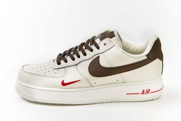 Nik_e air force 1 shoes coffee or mocha colourway with brown with og box fix