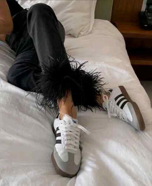 adidaass samba white black for her fix