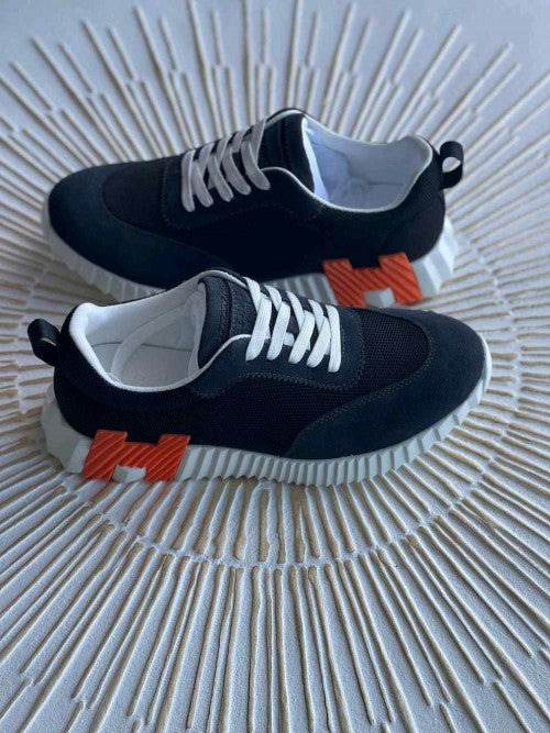 HERMEES BOUNCING TRAINERS BLACKORANGE
