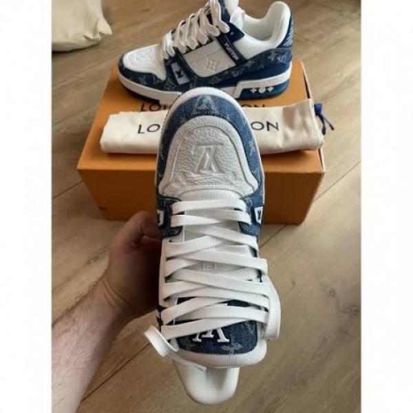 LOUI_S VUITTON LV TRAINER SNEAKERS IN MONOGRAM DENIM FIX
