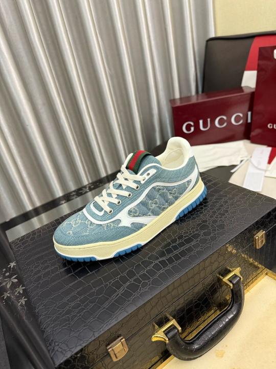 GUCC.I RE WEB LIGHT BLUE DENIM SNEAKER UA QUALITY