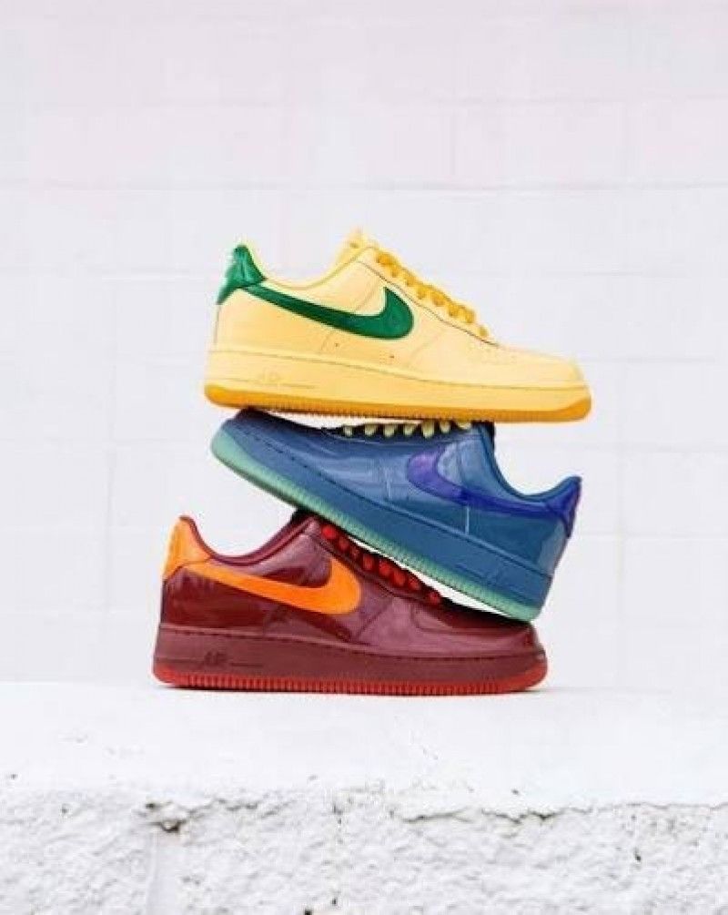 NIK AIRFORCE 1 LOW PATENT TOPAZ GOLD N LASER LIGHT ORANGE