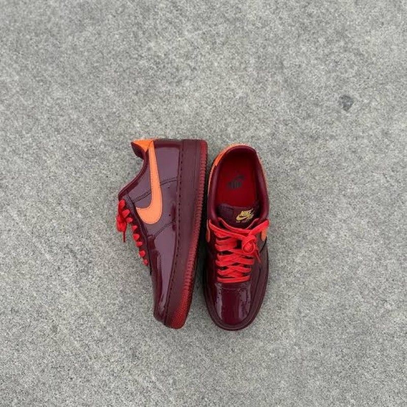 NIK AIRFORCE 1 LOW PATENT DARK TEAM RED