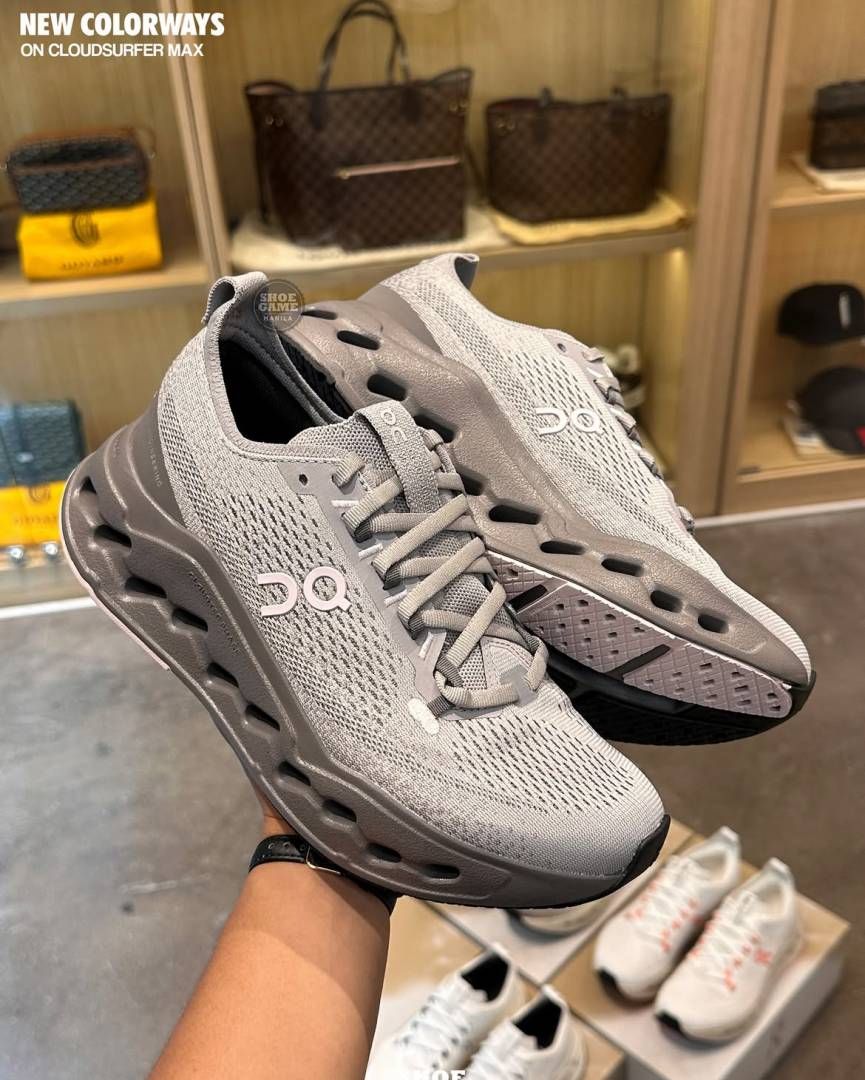 On Cloudsurfer Max Alloy Asphalt grey