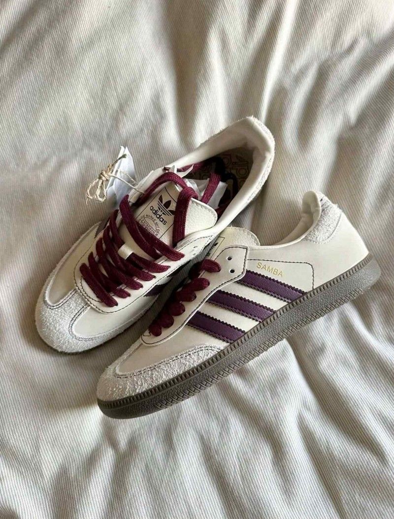 Addidas Samba OG Wonder White Maroon women