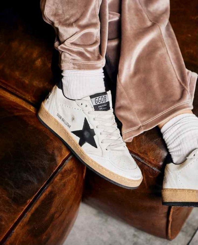 GOLDEN GOOSE BALLSTAR WHITE BLACK