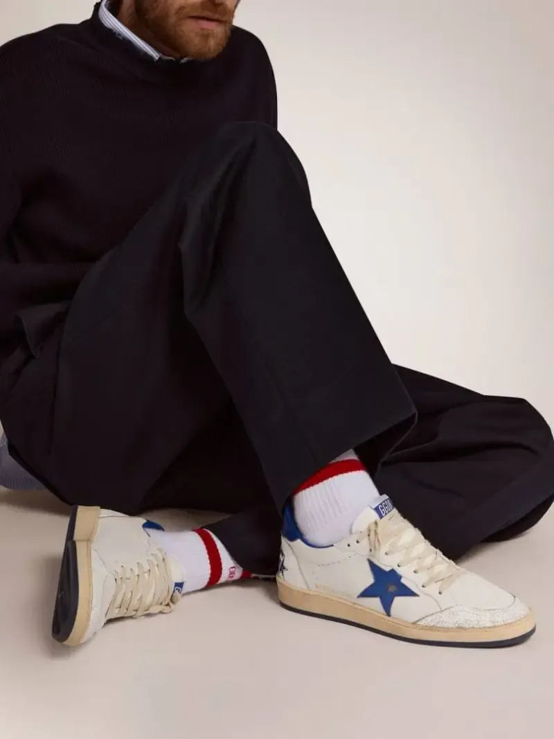 GOLDEN GOOSE SUPERSTAR TRAINER WHITE BLUE