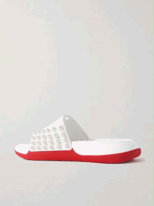 CHRISTIAN .... LOUBOUTIN take it easy slides white