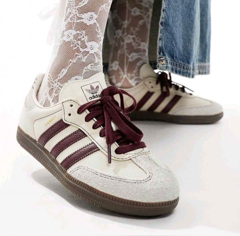 Addidas Samba OG Wonder White Maroon