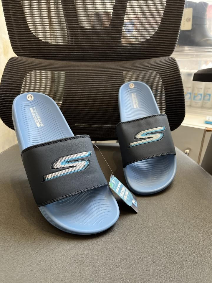 Skecherrs Hyper Burst Soft Slides S Print Sky Blue