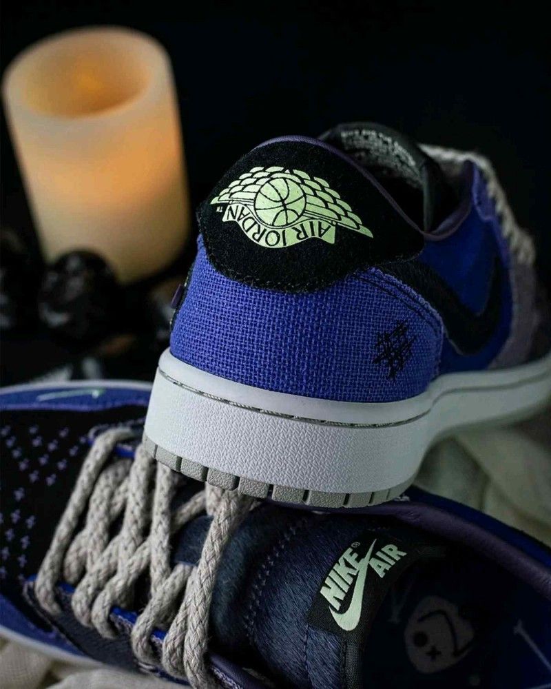 AIR JORDAN RETRO 1 LOW OG ZION WILLIAMSON REGENCY PURPLE AND DARK RAISIN