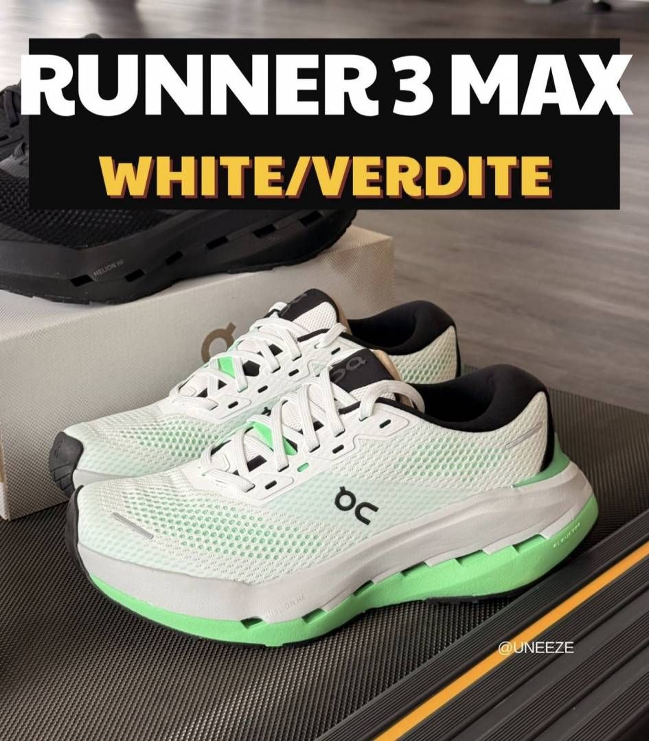 On Cloud Runner 3 Max White Verdite