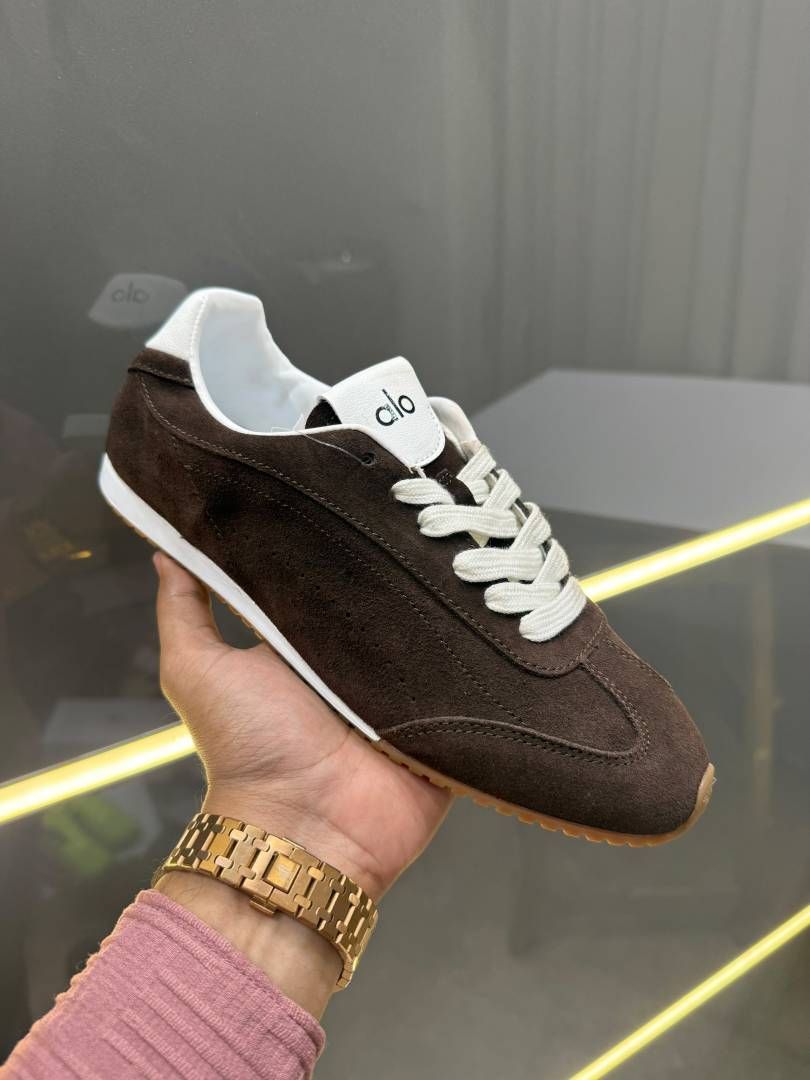 Alo Yoga Sunset Suede Sneaker Brown Fix
