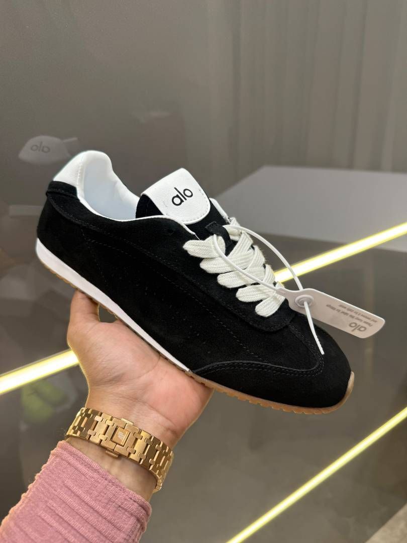 Alo Yoga Sunset Suede Sneaker Black Fix
