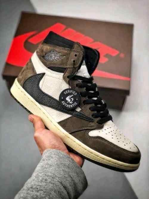 Nikkee Jordan Retro 1 High OG Travis Scott Mocha Semi UA