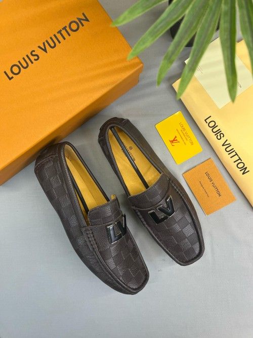 _louis_vuitton_ leather premium loafer black