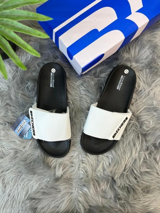 Skecherrs hyper burst velcro slides flipflop