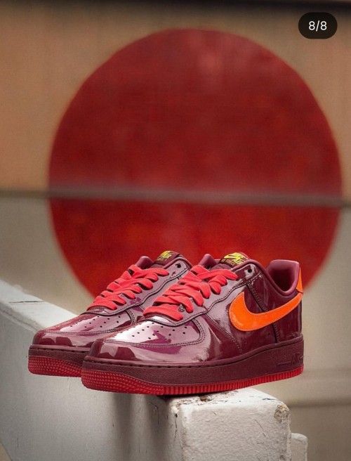 NIK AIRFORCE 1 LOW PATENT DARK TEAM RED