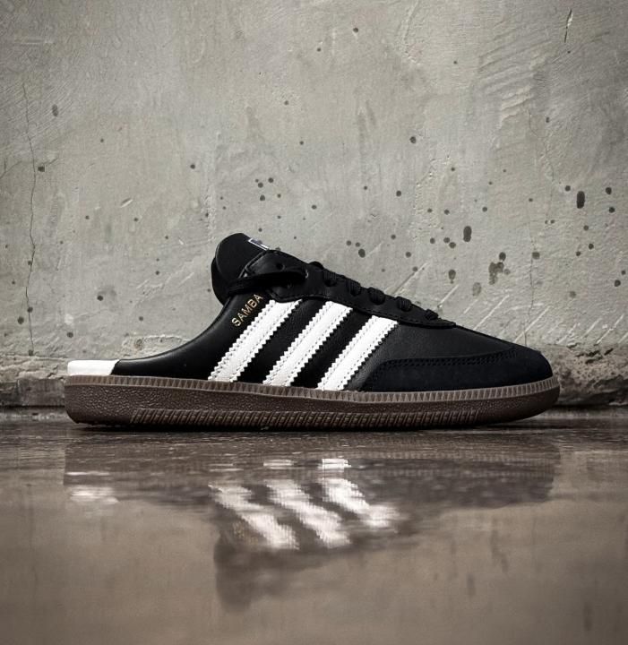 ADIDAAS SAMBA MULE BLACK WHITE
