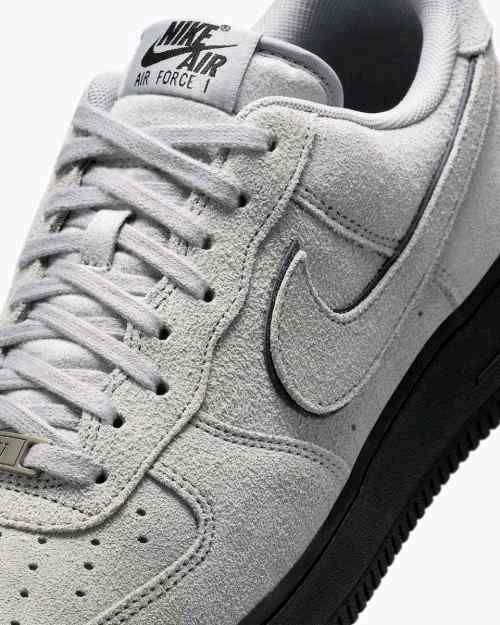 Nikee AIR FORCE SUEDE BLACK GREY FOR MEN