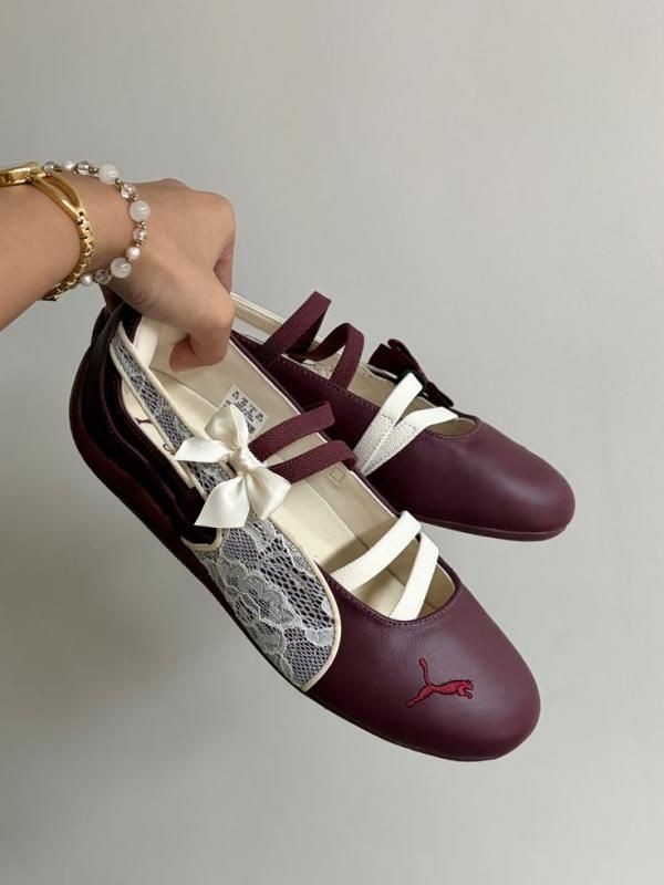 WMN Pumma Speed Cat Ballet Lace Ivore red ruby ivory beige