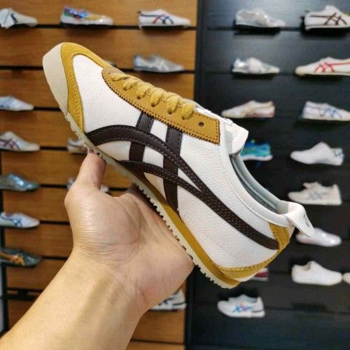 ONITSUK.A TIGER MEXICO 66 CREAM LICORICE BROWN