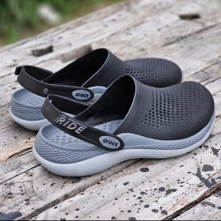 Croc.s lite ride 360 dark grey sole carry bag og box