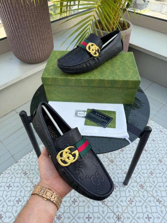 Gucc.i GG Web Premium Loafers Surplus Calf Leather Quality With All Accessories Hx012