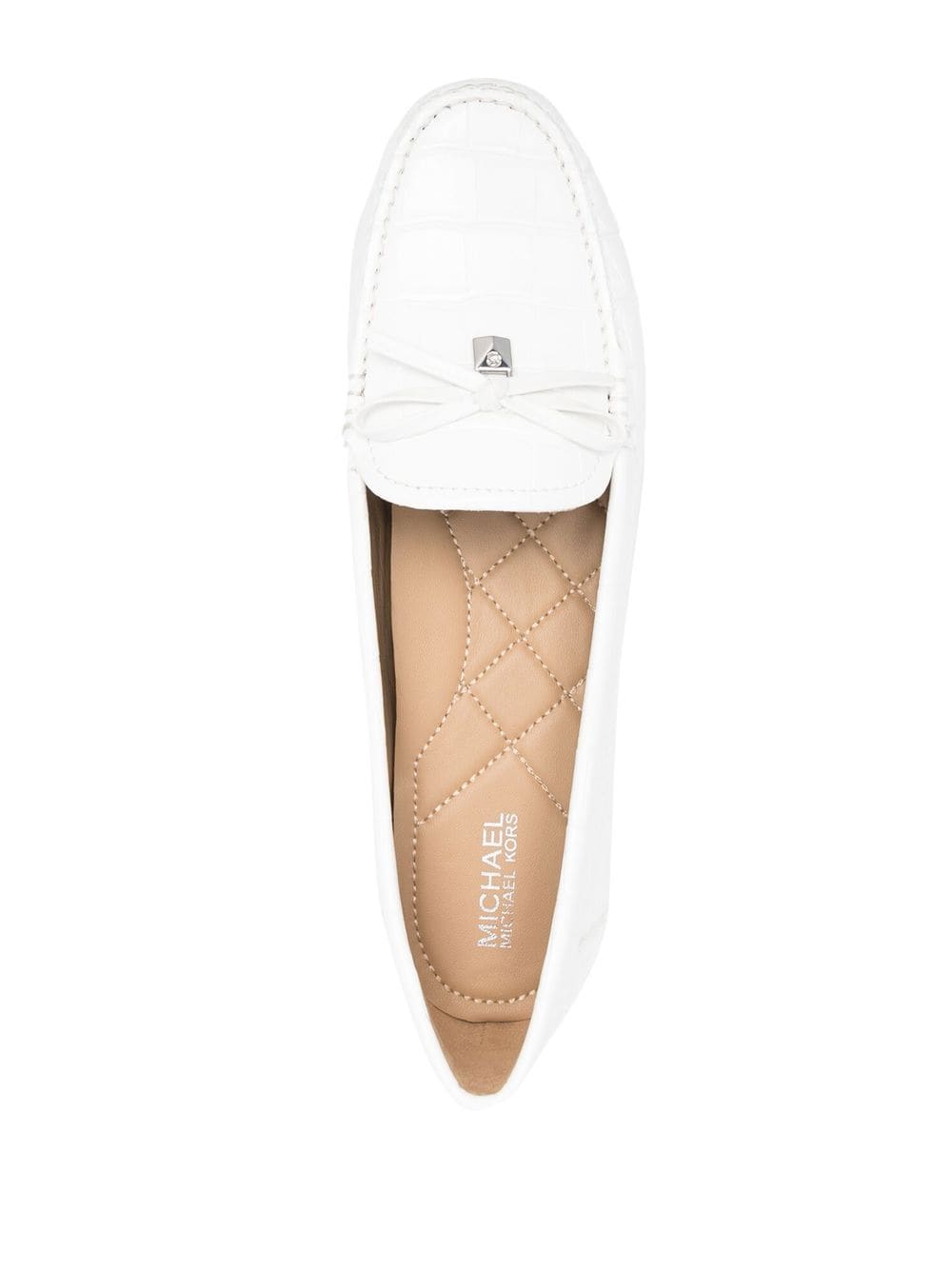 Louiss Vuitton Monogram Moccasin Loafer white