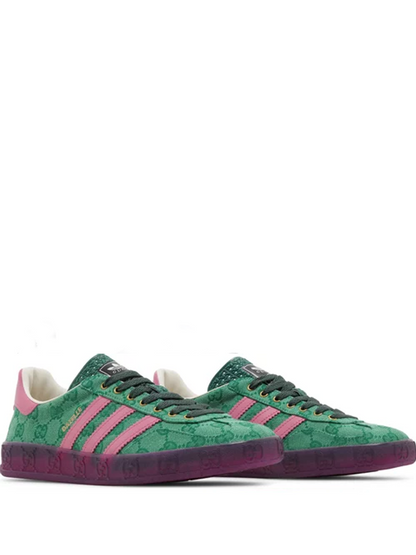 Adidas X Gucci Gazelle Orignal Gg Canvas Green Pink