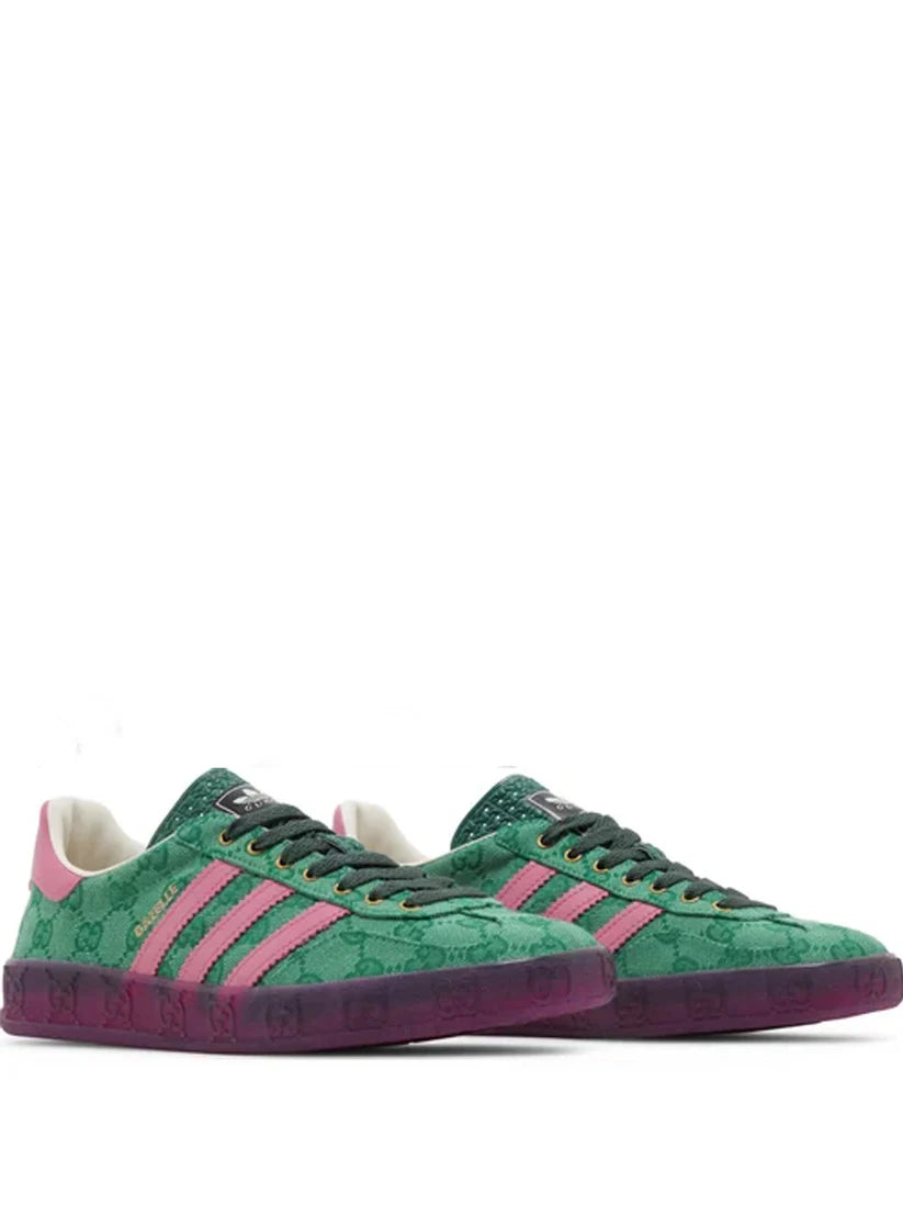 adidass x gazellee green pink fix