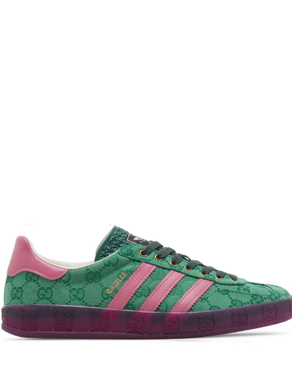 Adidas X Gucci Gazelle Orignal Gg Canvas Green Pink