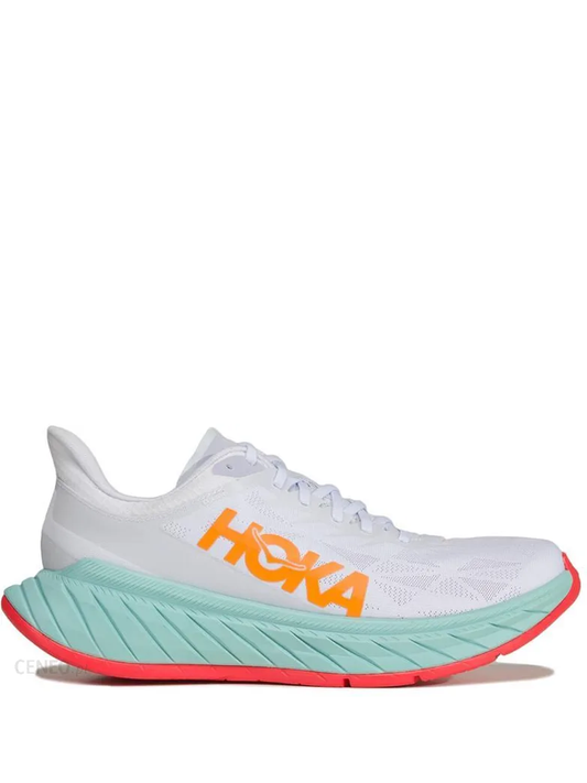 Hoka Carbon X2 White Orange