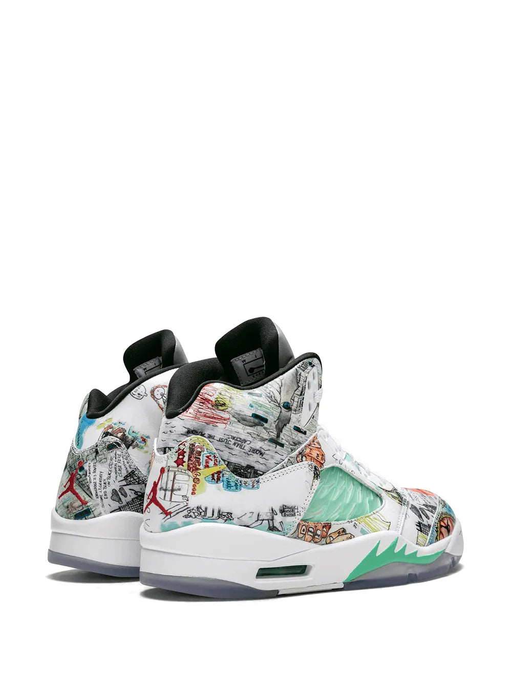 Nikee Jordan Retro 5 Wings Glow in Dark Reflective Basketball Sneakers