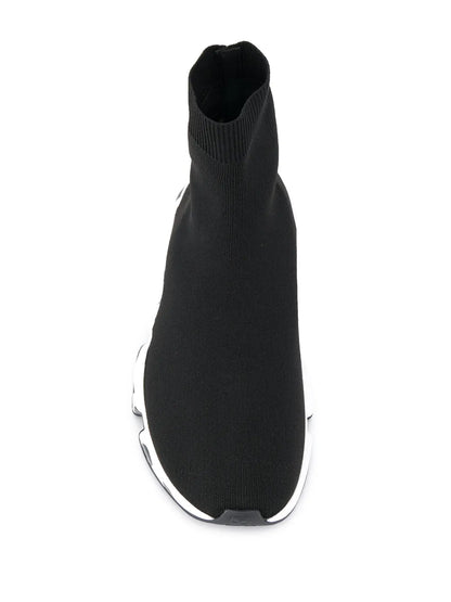 Balenciag_aa Speed trainer graffiti black white