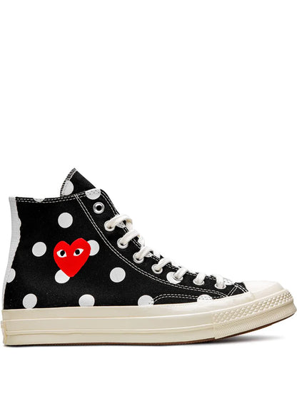 all star comme des gar ons play x chuck 70 high top sneakers Sale