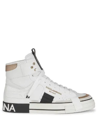 Dolc_e Gabbana D G Men Calfskin 2 Zero Custom High Top Sneakers