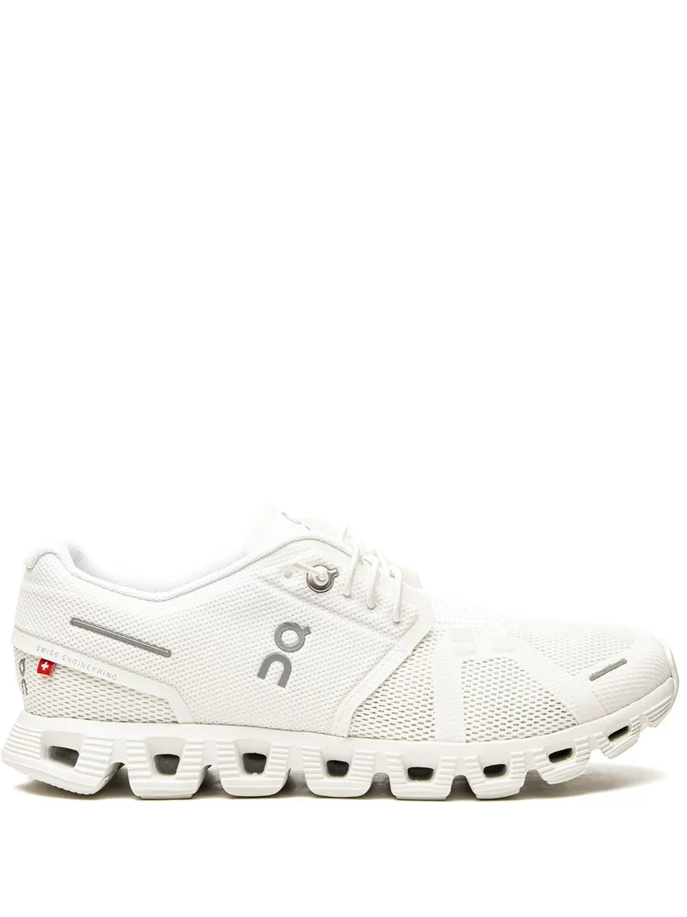 On Cloud Running 5 All White Shoes