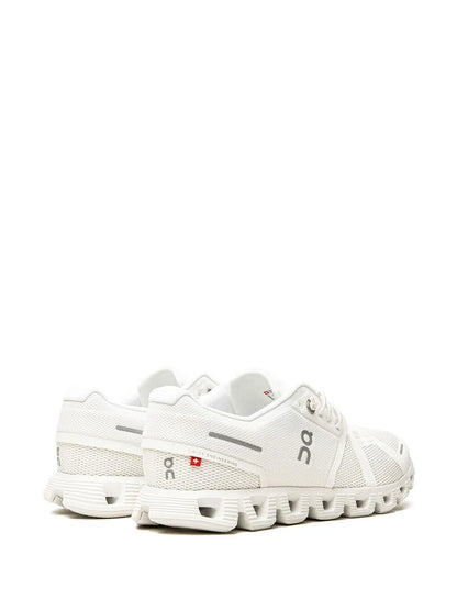 On Cloud Running 5 All White Shoes