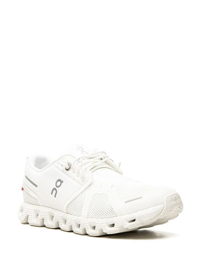 On Cloud Running 5 All White Shoes