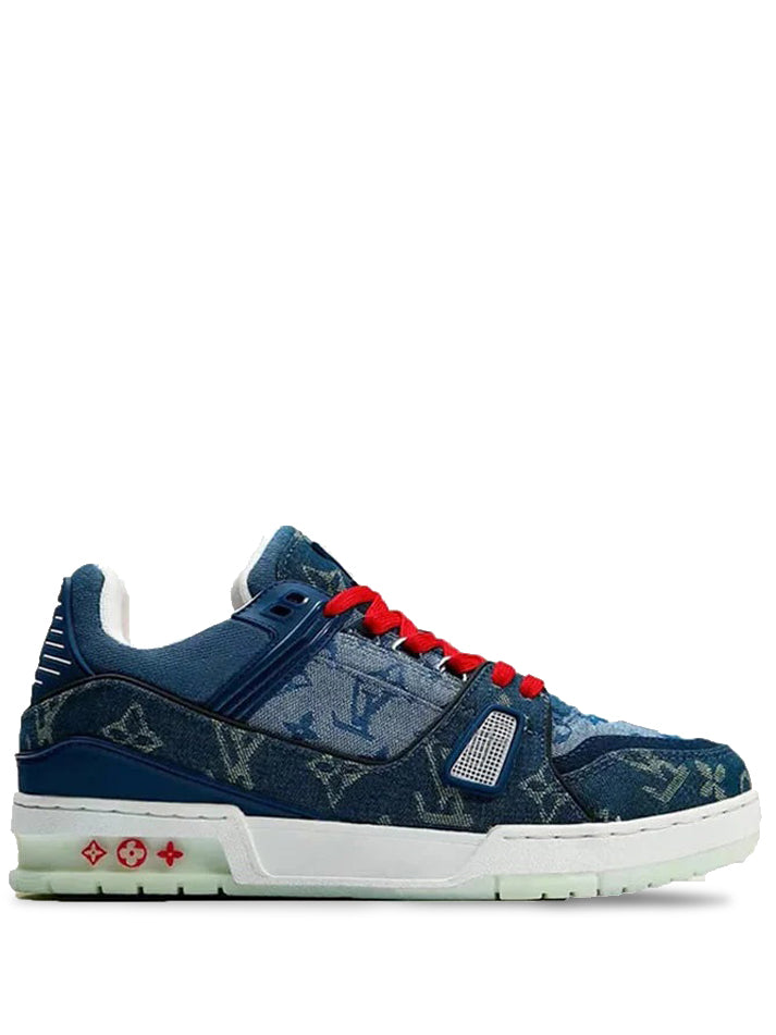 Louiss vuitton Trainer new denim blue red