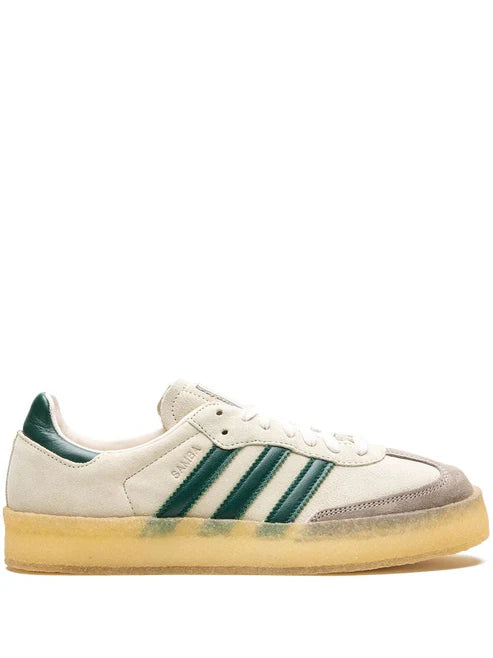 Adidass Sambae White Green Satin Stripe