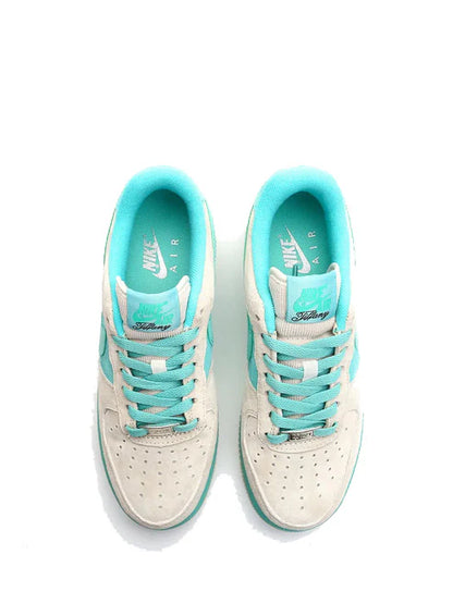 airforce 1 x tiffany grey blue with og box bottel packing laces